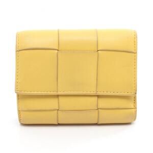 Bottega Veneta Cassette Maxi Intrecciato Small Tri-fold Wallet, Leather, Wome...